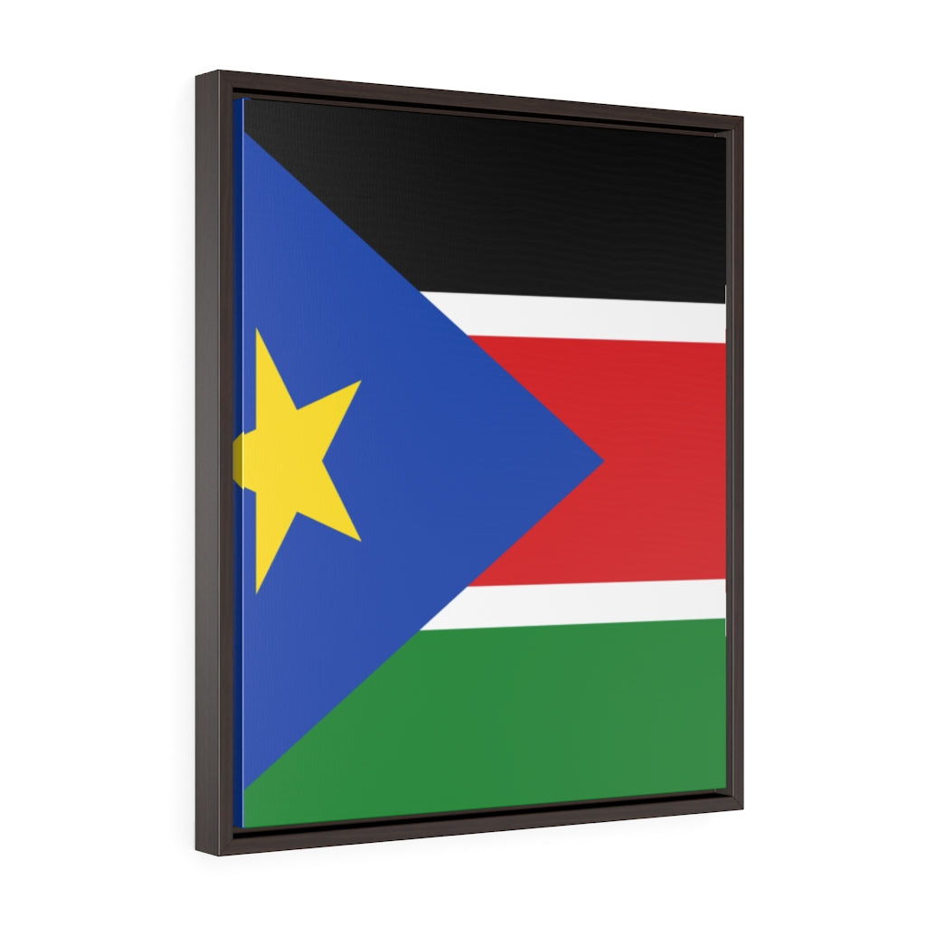 SOUTH SUDAN  Vertical Framed Premium Gallery Wrap Canvas