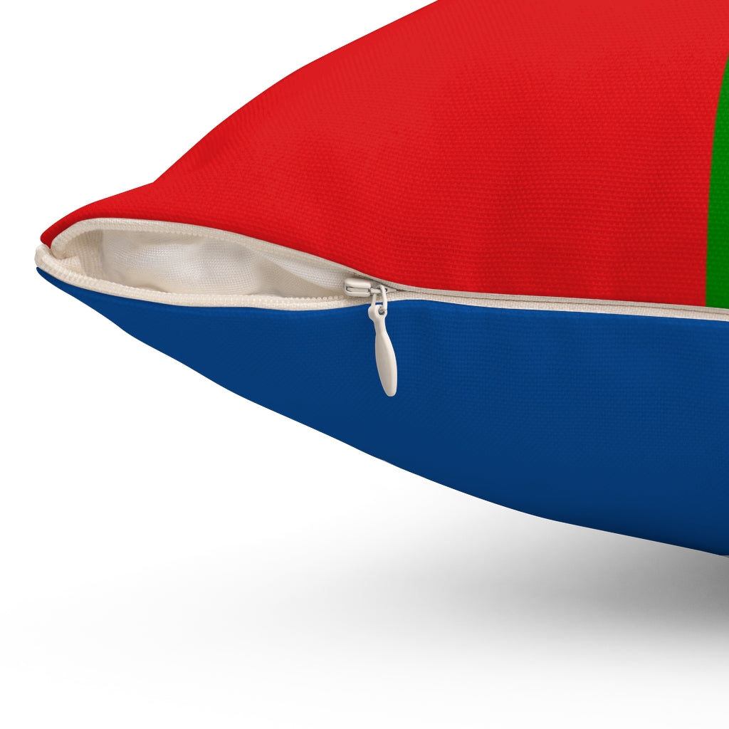 Oman flag Spun Polyester Square Pillow