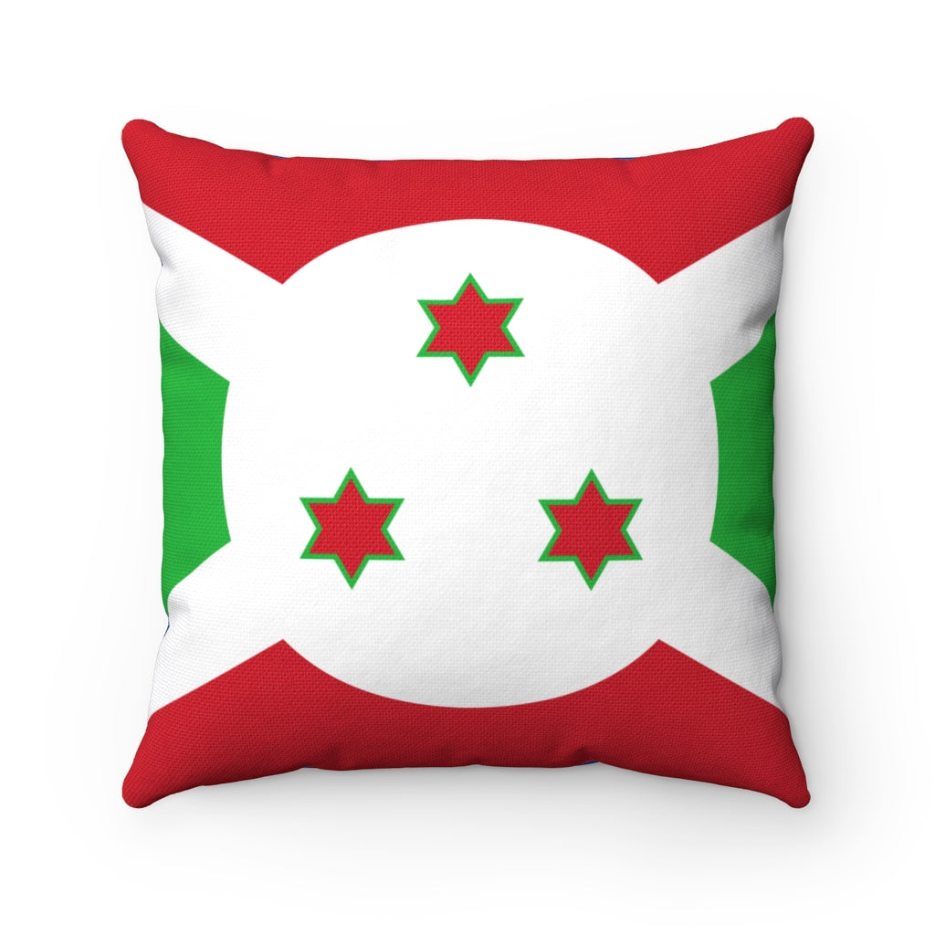 Brundi flag Spun Polyester Square Pillow