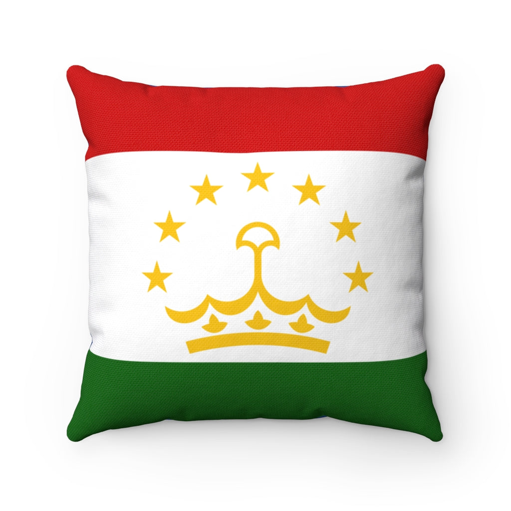 Tajikistan flag Spun Polyester Square Pillow