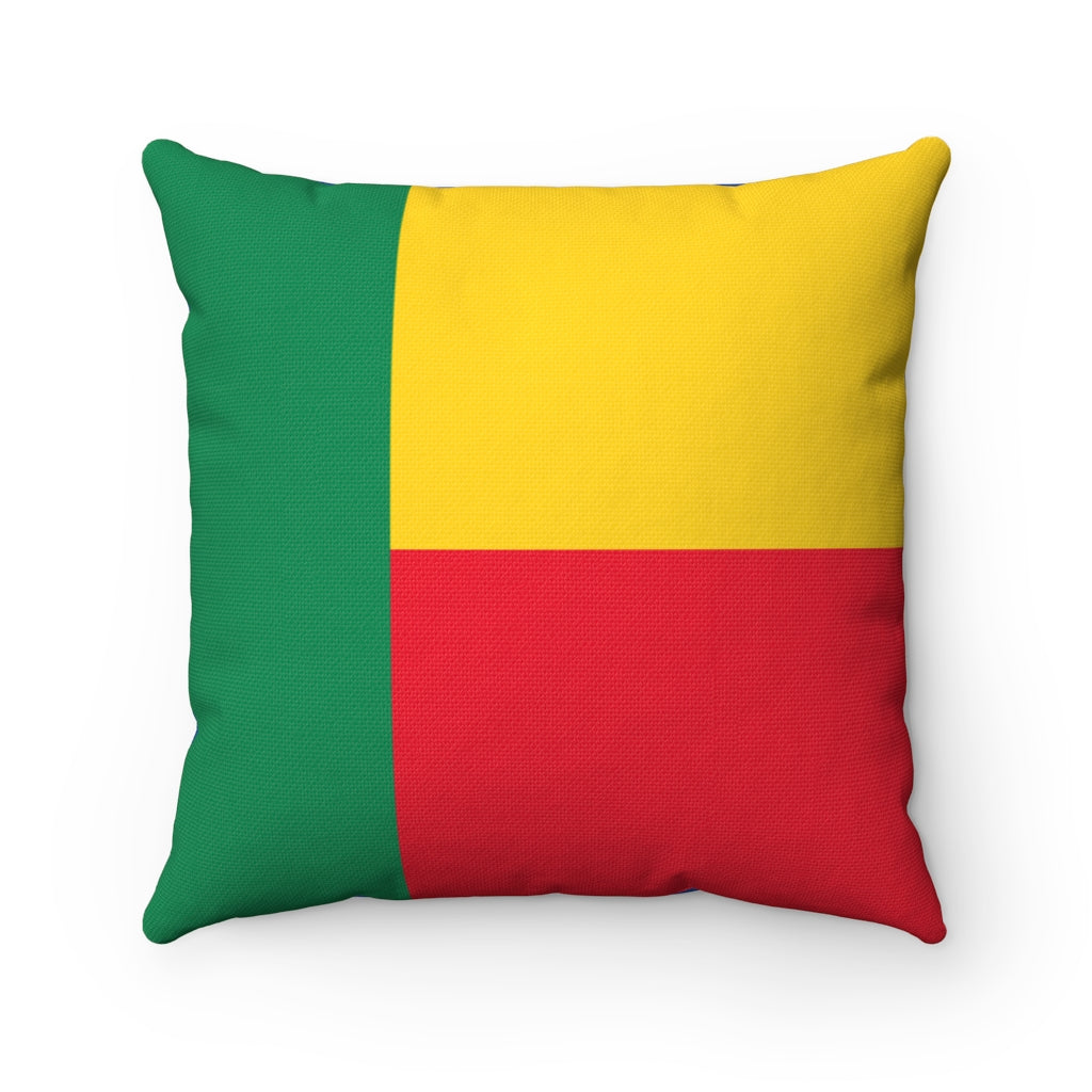 Benin flag Spun Polyester Square Pillow