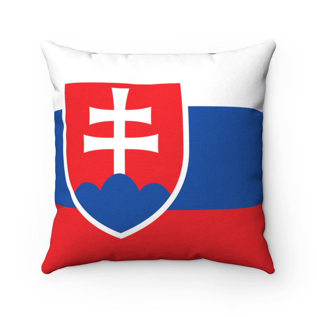 Slovakia flag Spun Polyester Square Pillow