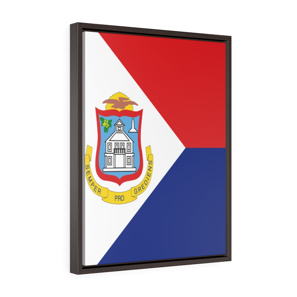 ST MAARTEN Vertical Framed Premium Gallery Wrap Canvas