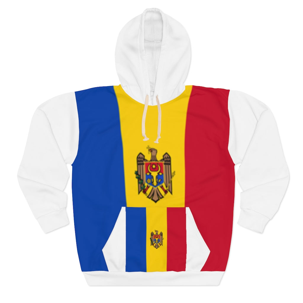 Moldova AOP Unisex Pullover Hoodie