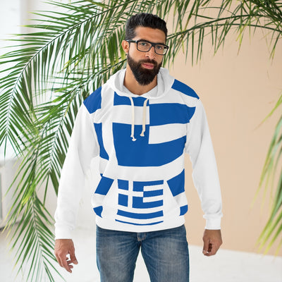 Greece AOP Unisex Pullover Hoodie