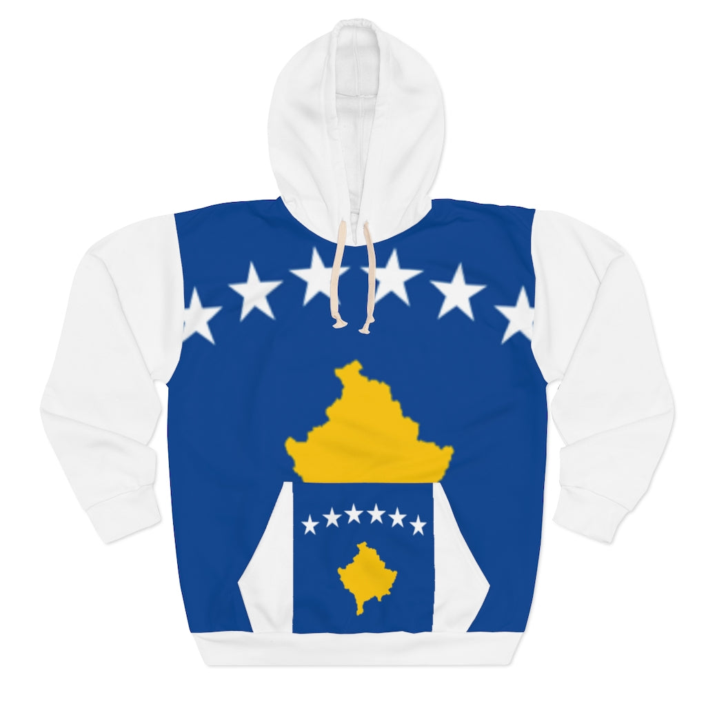 Kosovo AOP Unisex Pullover Hoodie