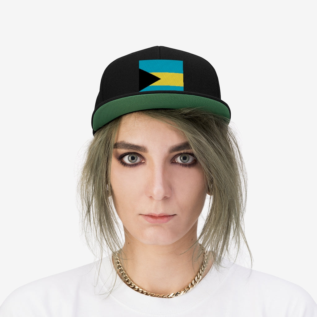 BAHAMAS FLAG Unisex Flat Bill Hat