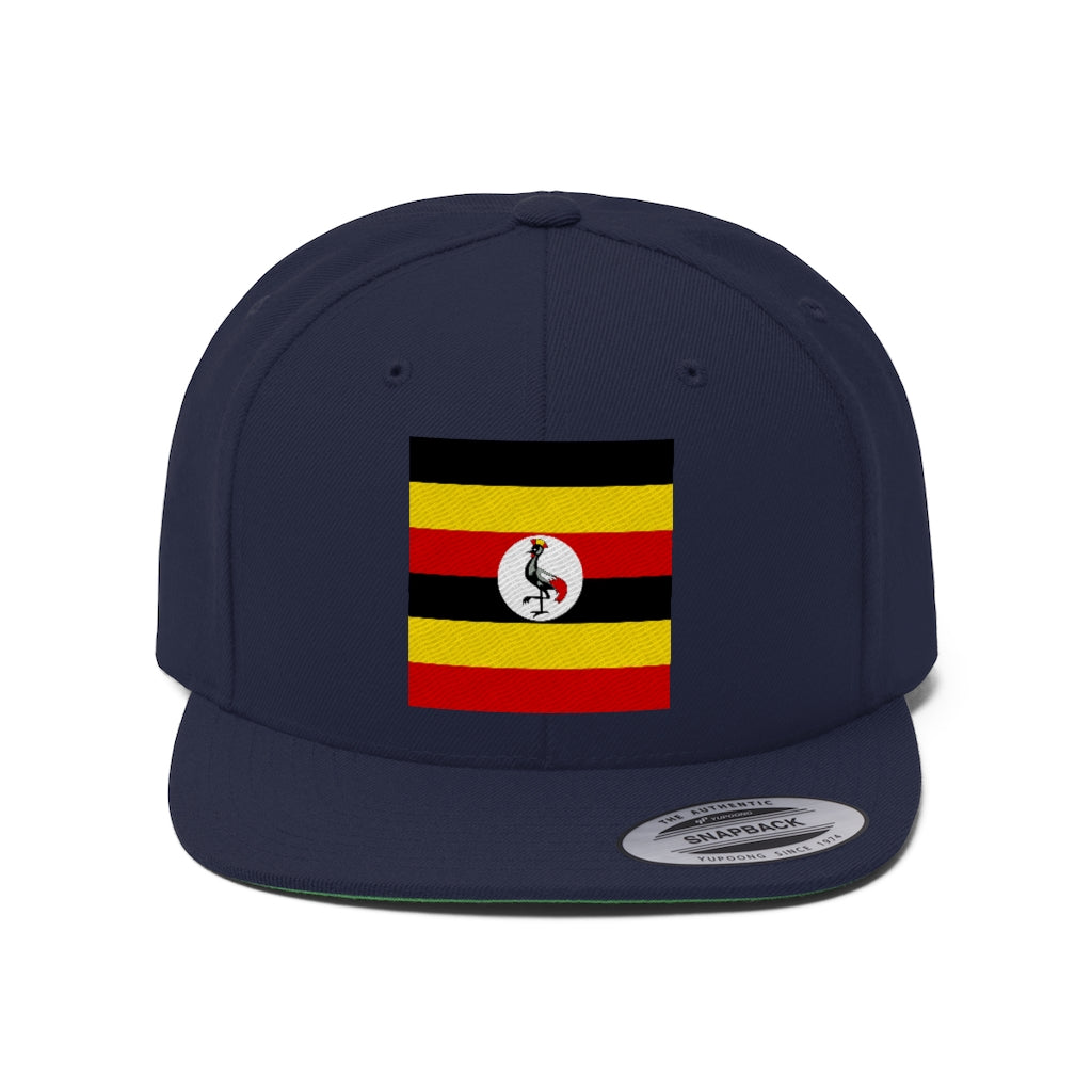 UGANDA Unisex Flat Bill Hat