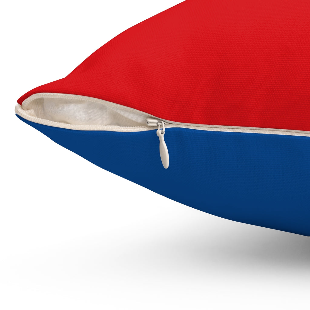 Czech republic flag Spun Polyester Square Pillow