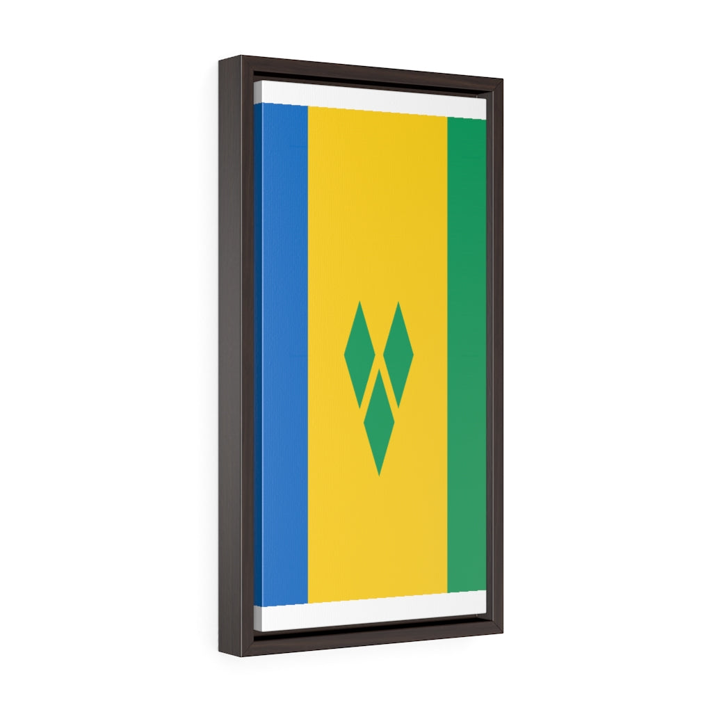 SAINT VINCENT AND THE GRENADINES Vertical Framed Premium Gallery Wrap Canvas