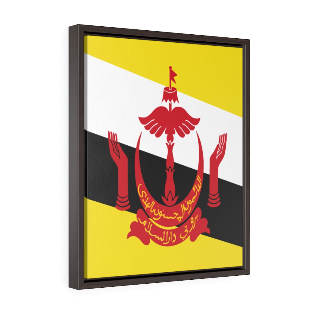 BRUNEI Vertical Framed Premium Gallery Wrap Canvas