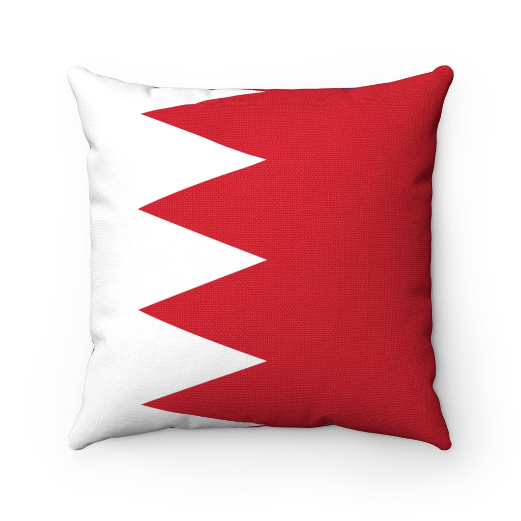 Bahrain flag Spun Polyester Square Pillow