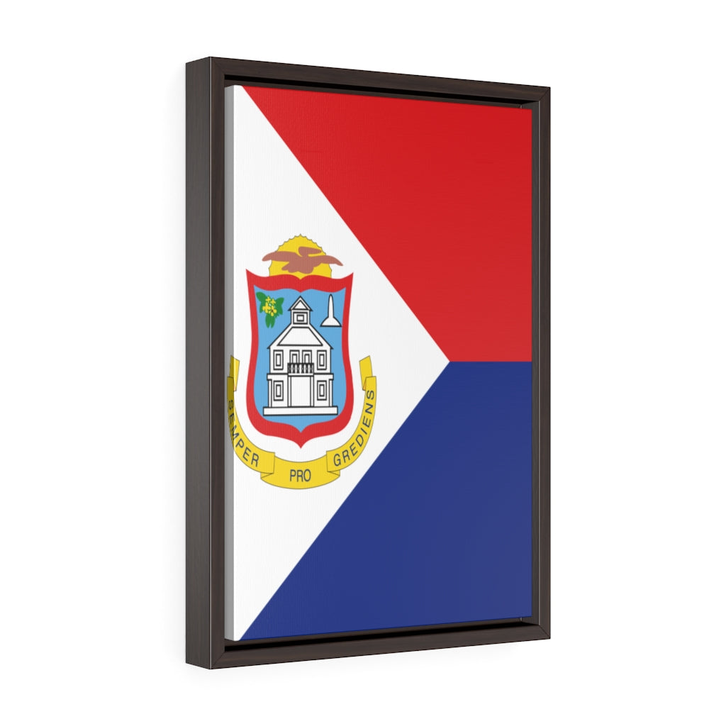 ST MAARTEN Vertical Framed Premium Gallery Wrap Canvas