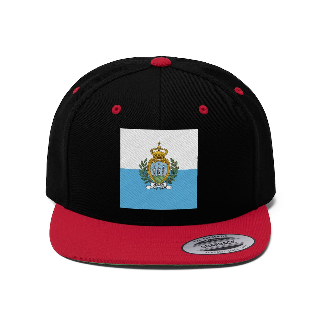 SAN MARINO Unisex Flat Bill Hat