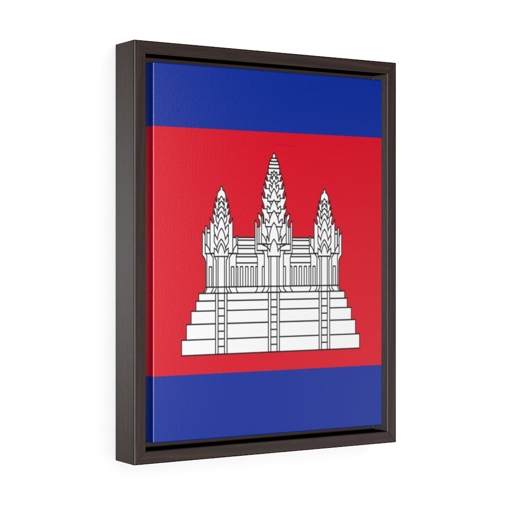 CAMBODIA Vertical Framed Premium Gallery Wrap Canvas