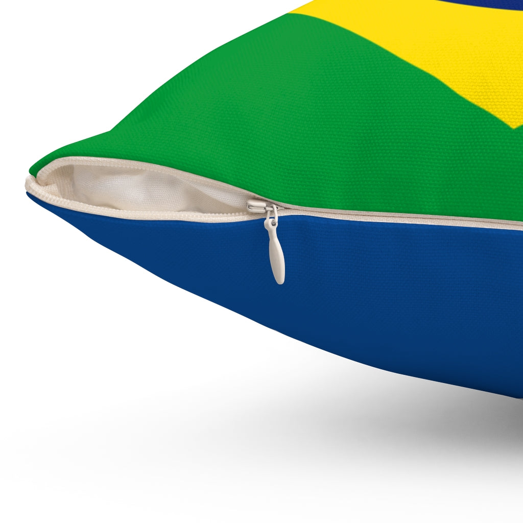 Brazil flag Spun Polyester Square Pillow