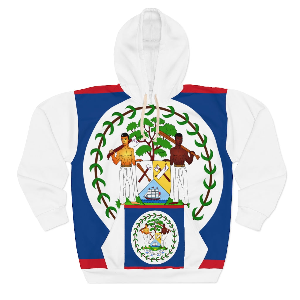 Belize AOP Unisex Pullover Hoodie