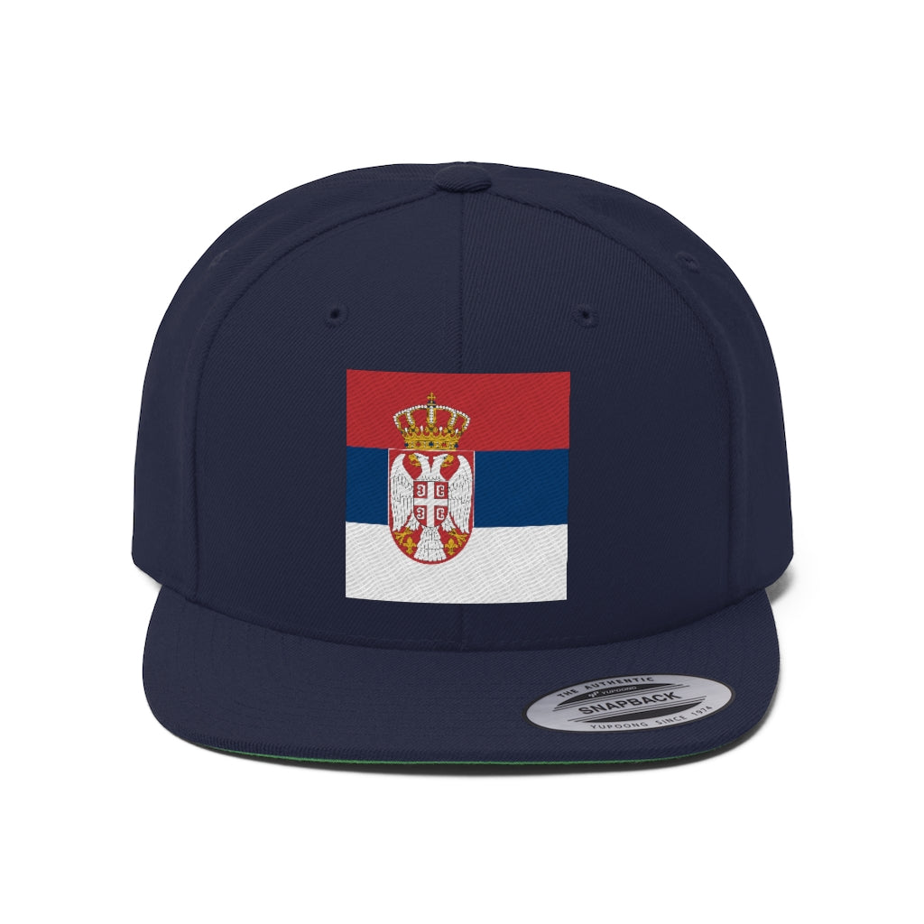 SERBIA  Unisex Flat Bill Hat