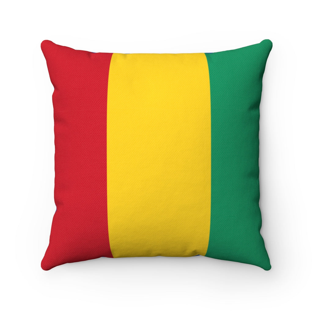 Guinea flag Spun Polyester Square Pillow