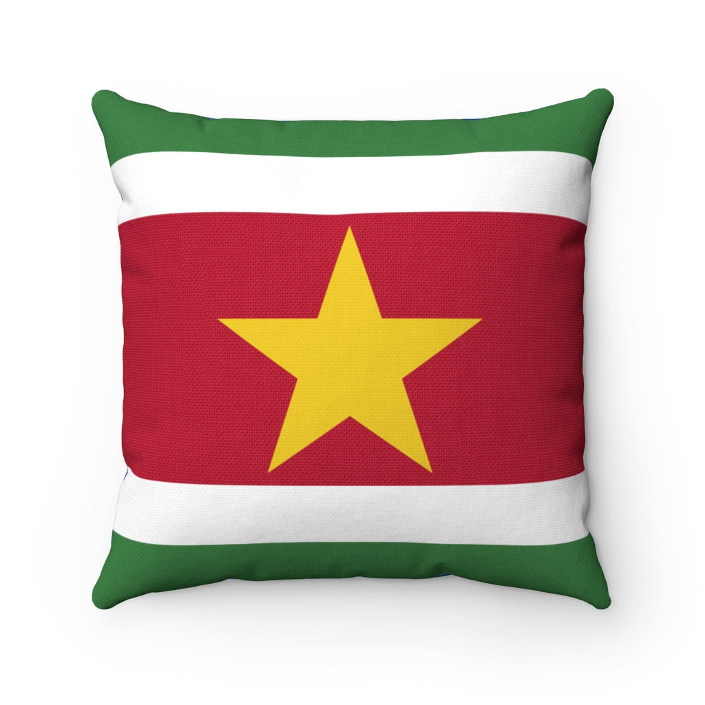 Suriname flag Spun Polyester Square Pillow