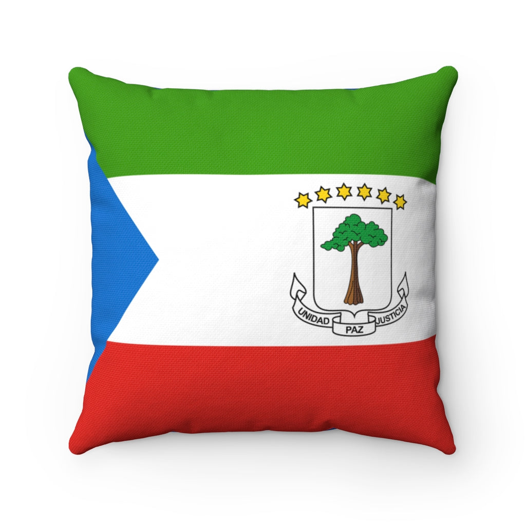 Equatorial Guinea flag Spun Polyester Square Pillow