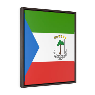 EQUATORIAL GUINEA Vertical Framed Premium Gallery Wrap Canvas