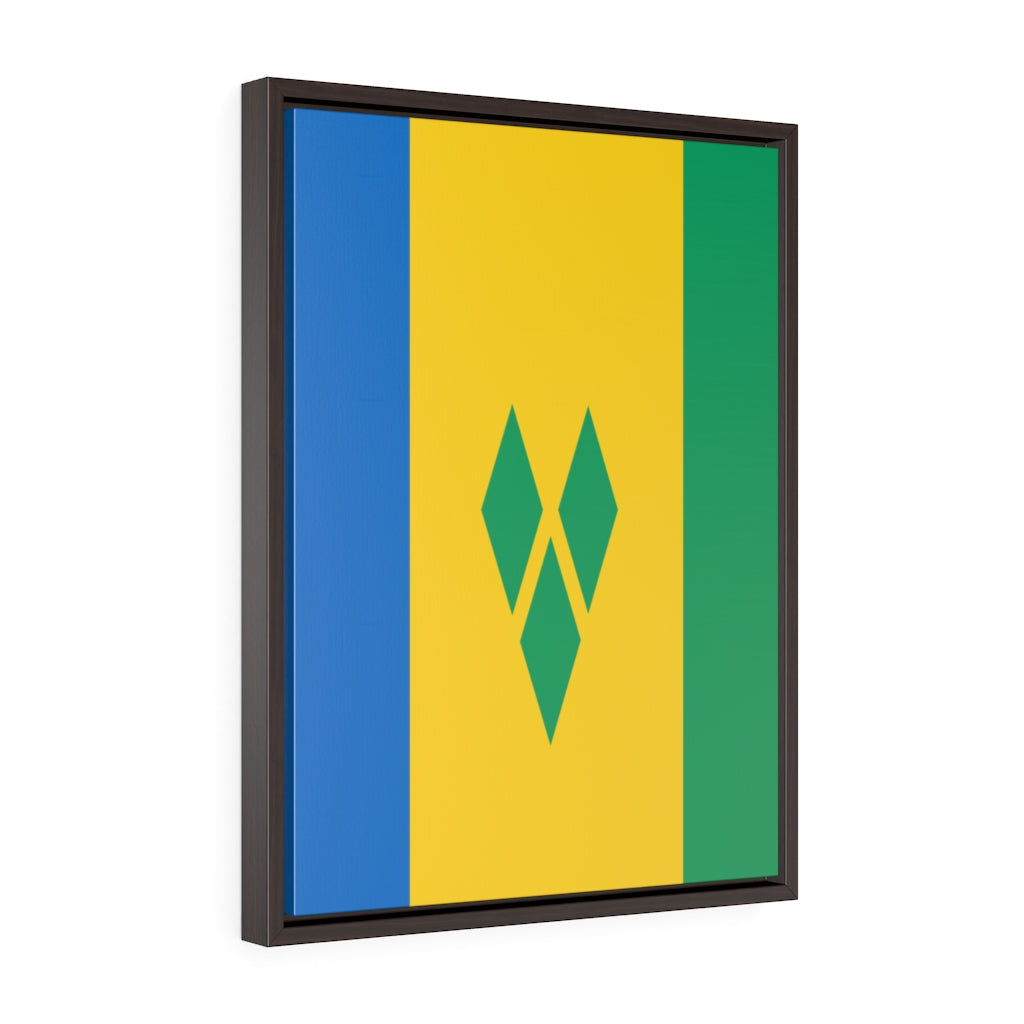 SAINT VINCENT AND THE GRENADINES Vertical Framed Premium Gallery Wrap Canvas