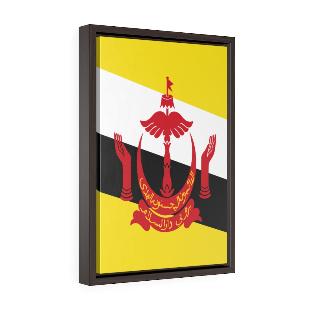 BRUNEI Vertical Framed Premium Gallery Wrap Canvas