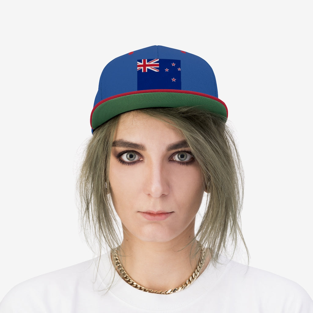 NEW ZEALAND Unisex Flat Bill Hat