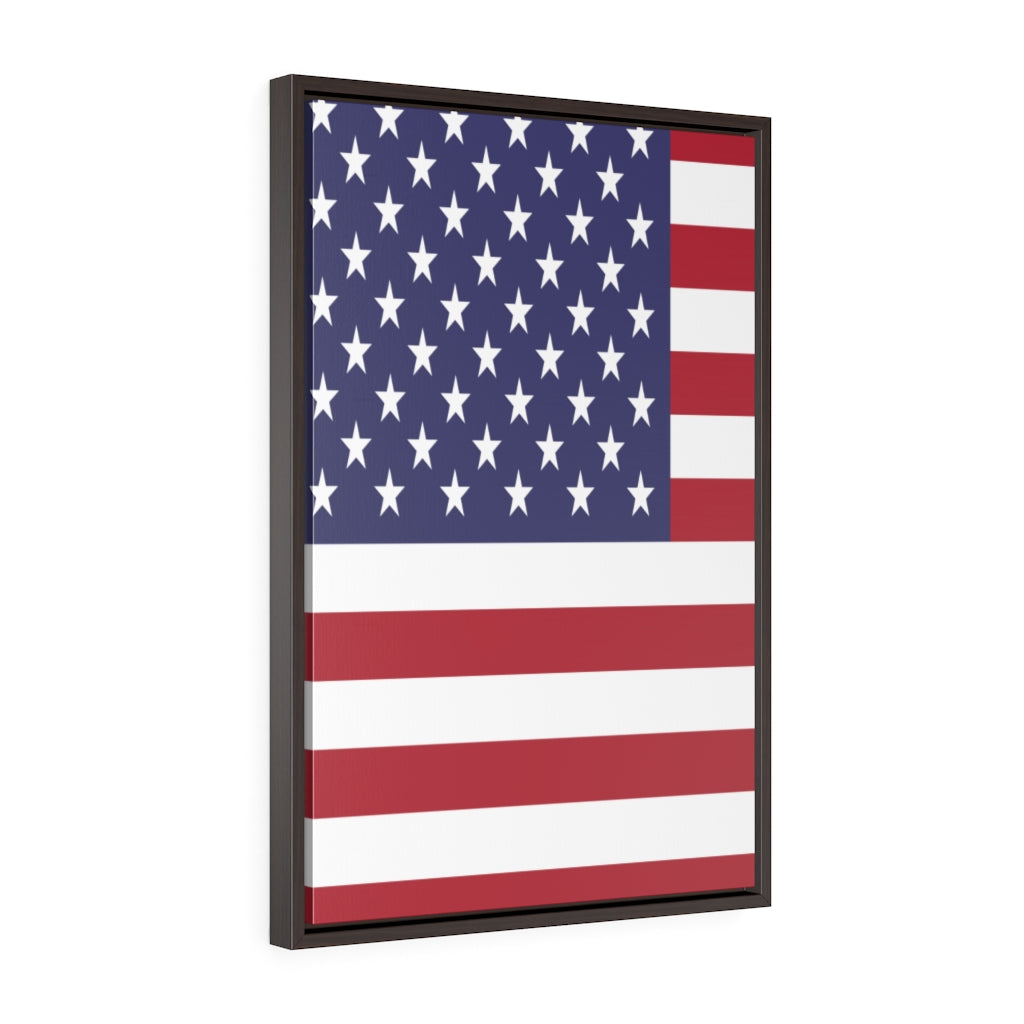 United states Vertical Framed Premium Gallery Wrap Canvas