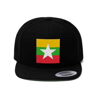 MYANMAR Unisex Flat Bill Hat