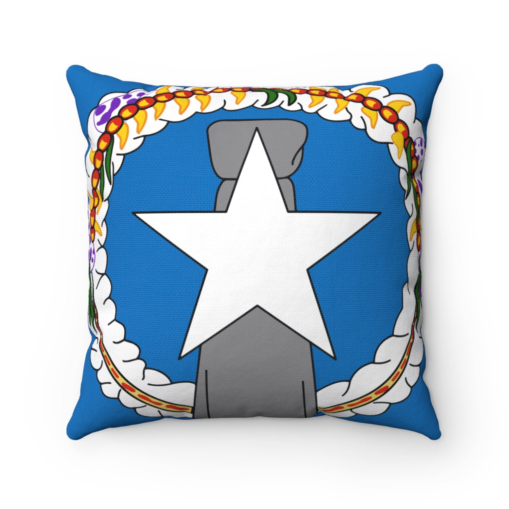 Northern Mariana Islands flag Spun Polyester Square Pillow