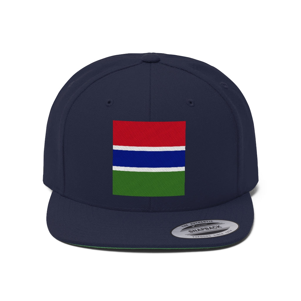 GAMBIA Unisex Flat Bill Hat