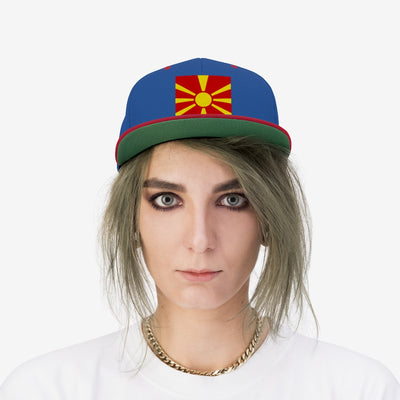 MACEDONIA Unisex Flat Bill Hat