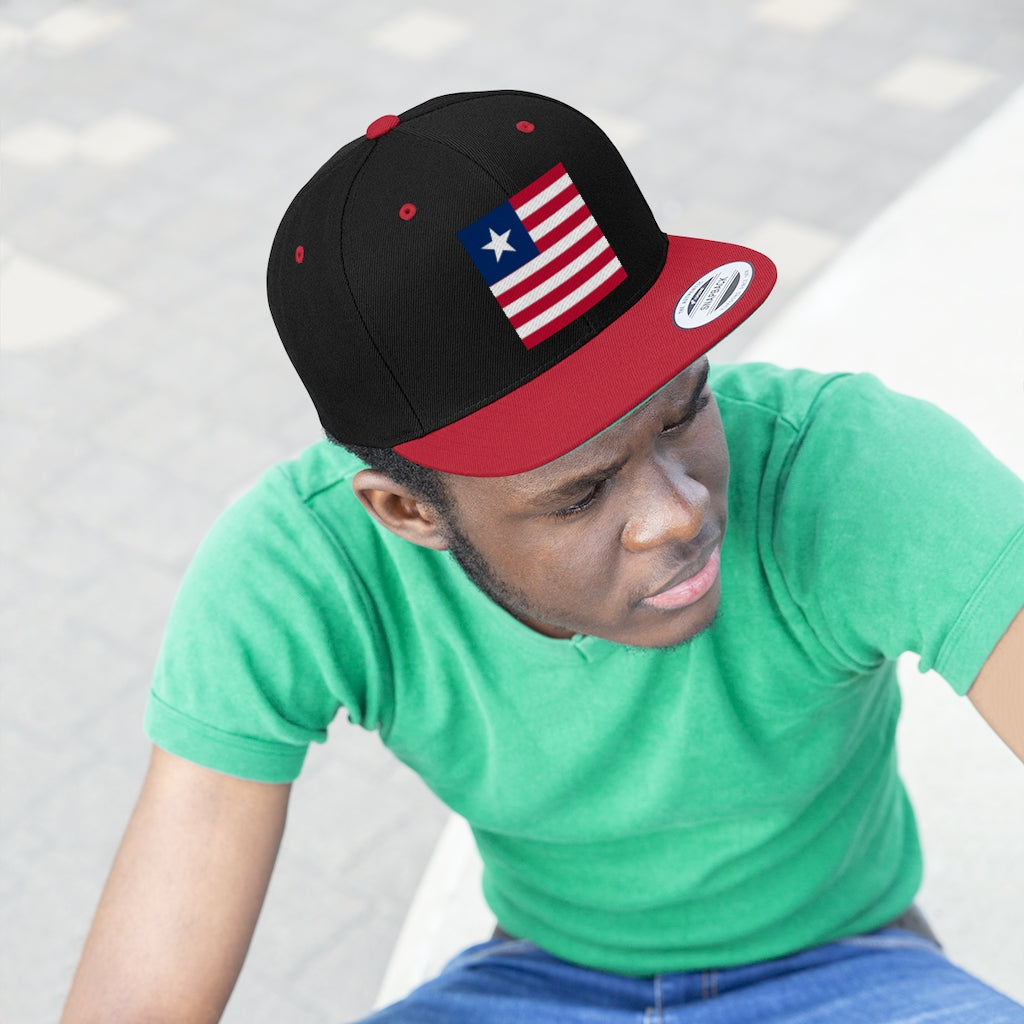 LIBERIA Unisex Flat Bill Hat