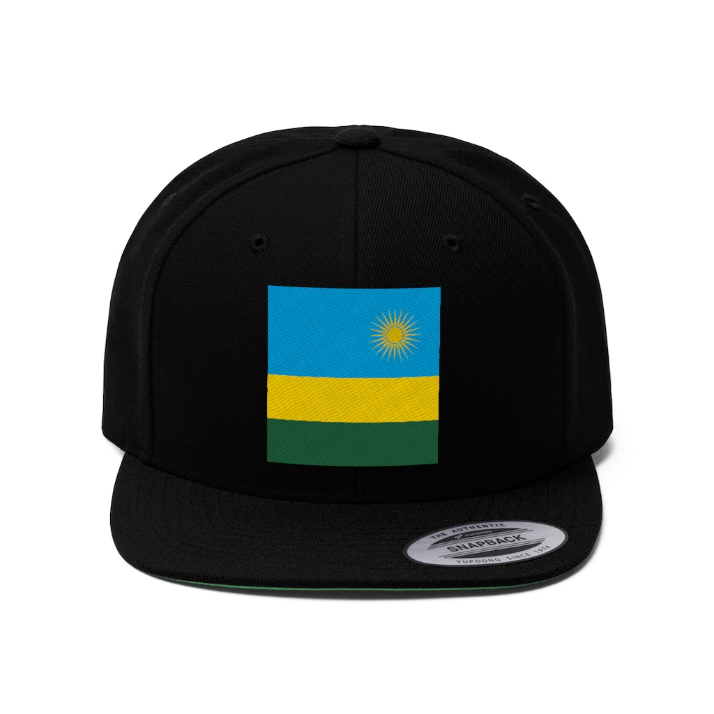 RWANDA Unisex Flat Bill Hat