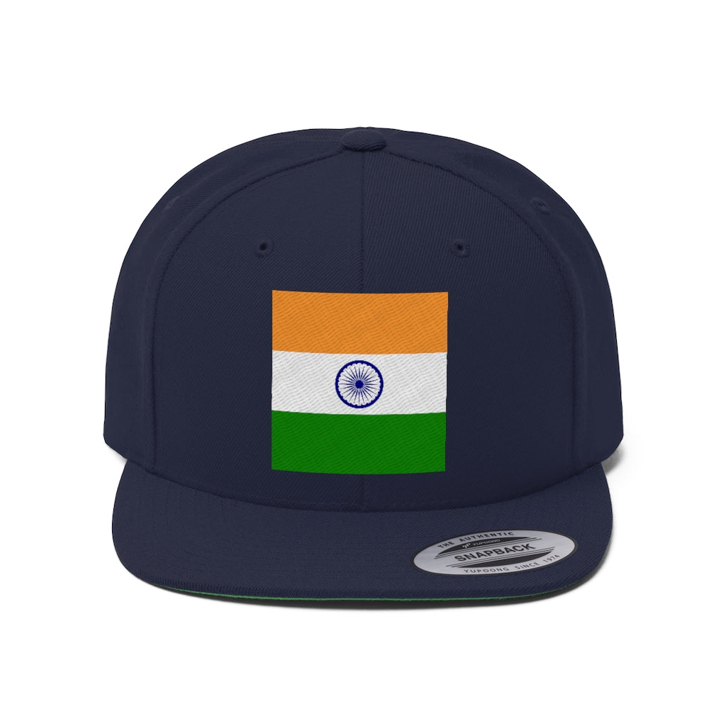 INDIA Unisex Flat Bill Hat