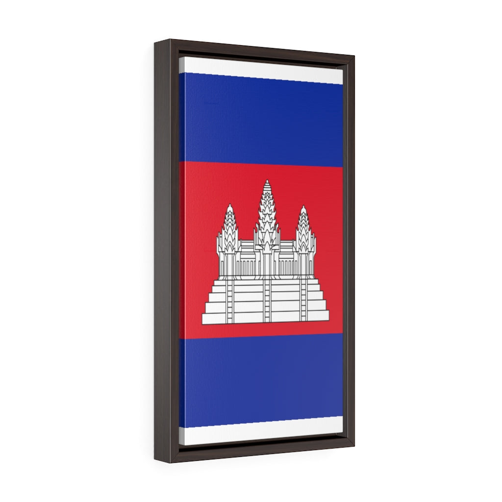 CAMBODIA Vertical Framed Premium Gallery Wrap Canvas