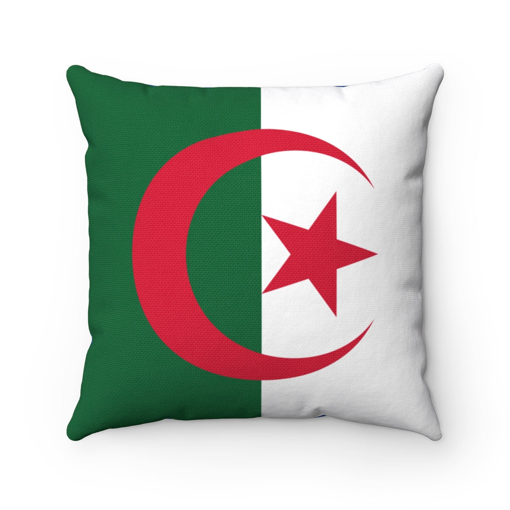 Algeria flag Spun Polyester Square Pillow