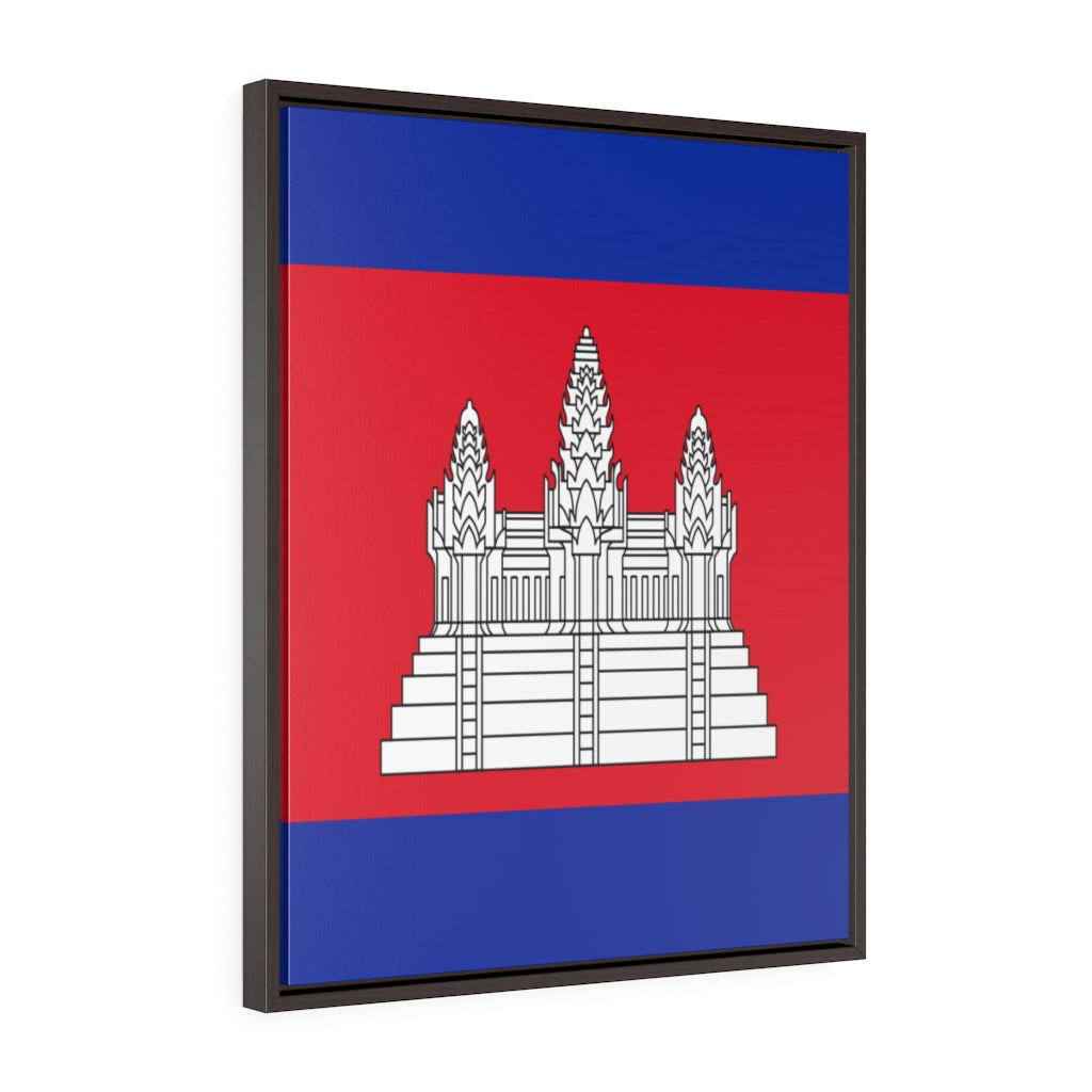 CAMBODIA Vertical Framed Premium Gallery Wrap Canvas