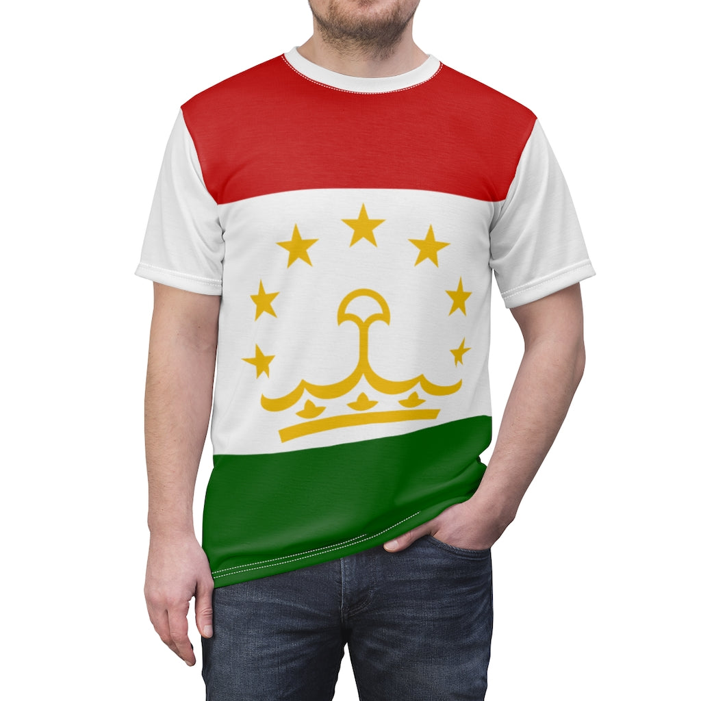 TAJIKISTAN Unisex AOP Cut & Sew Tee