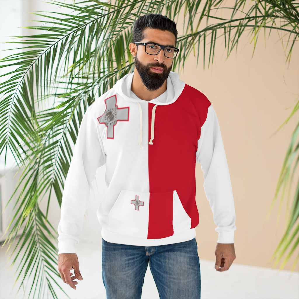 Malta AOP Unisex Pullover Hoodie