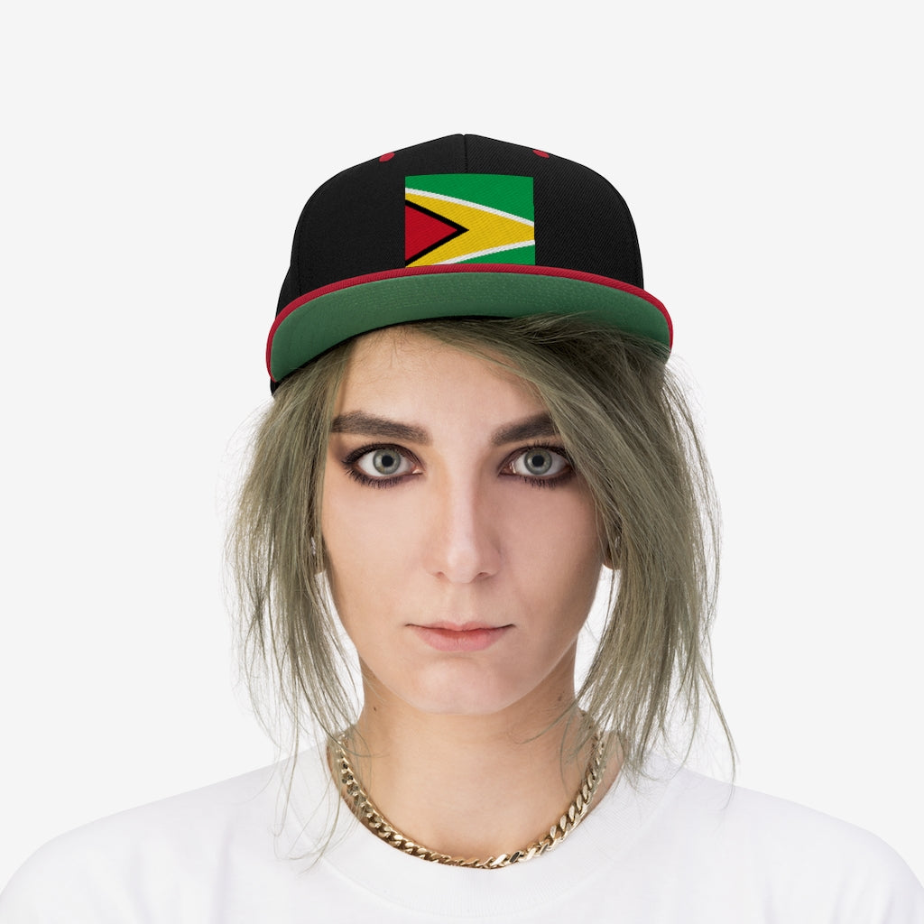 GUYANA Unisex Flat Bill Hat