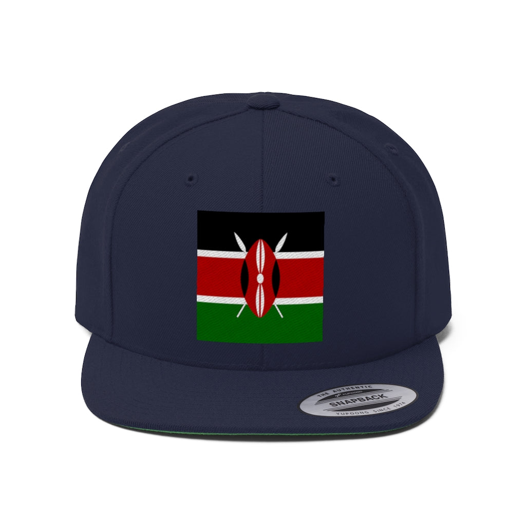 KENYA Unisex Flat Bill Hat