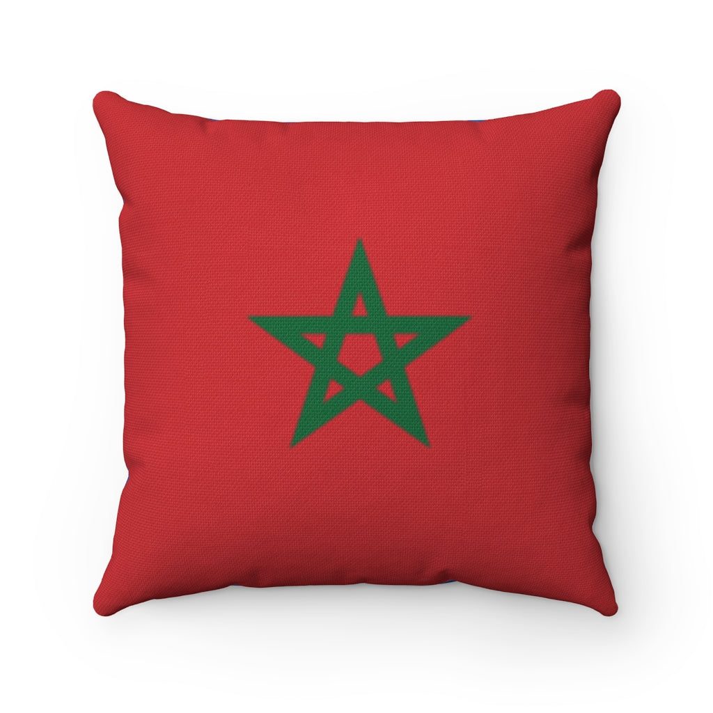 Moroco flag Spun Polyester Square Pillow