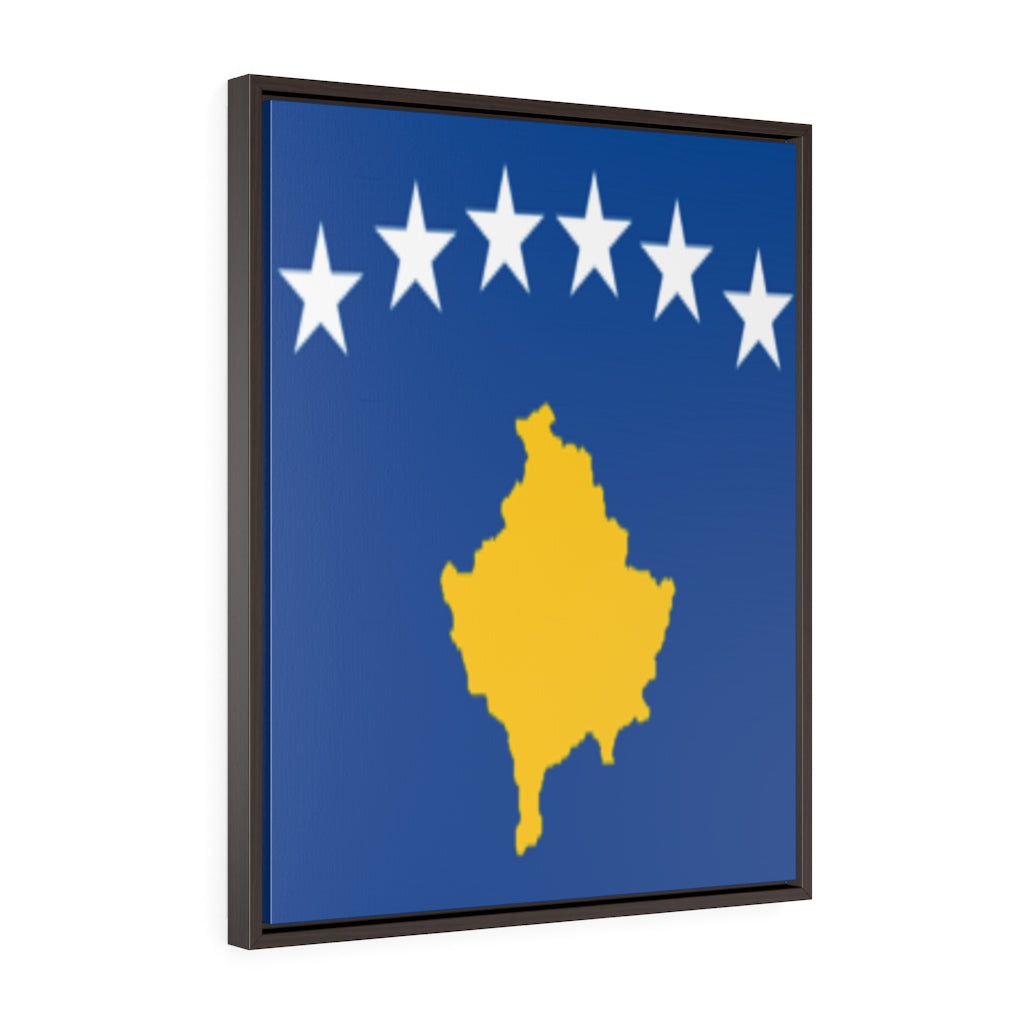 KOSOVO Vertical Framed Premium Gallery Wrap Canvas