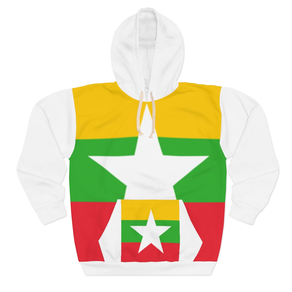 Myanmar AOP Unisex Pullover Hoodie