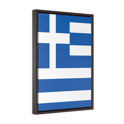 GREECE Vertical Framed Premium Gallery Wrap Canvas