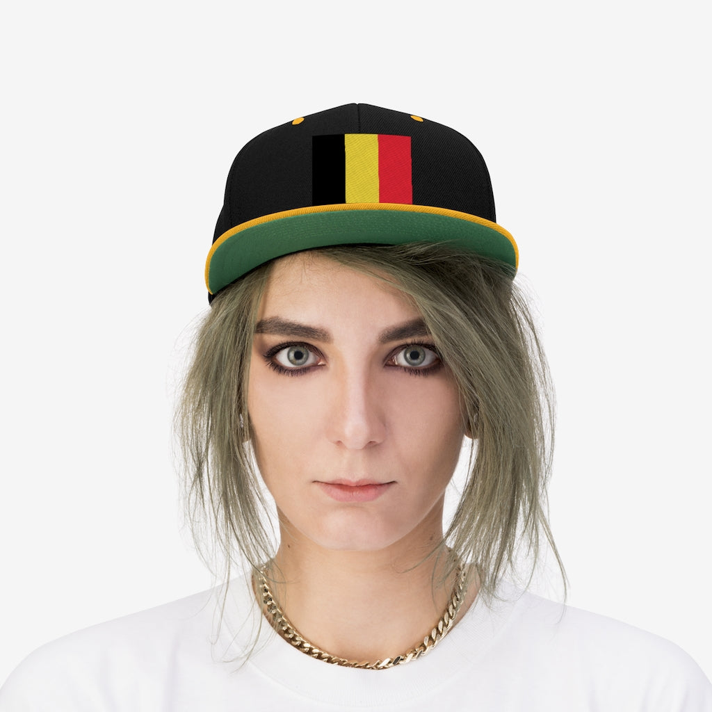 BELGIUM Unisex Flat Bill Hat