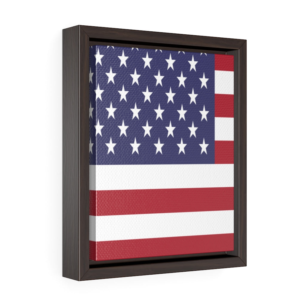 United states Vertical Framed Premium Gallery Wrap Canvas